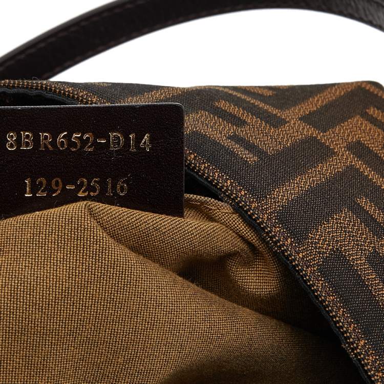 Pre Owned Fendi Tobacco Zucca Canvas and Leather Chef Tote