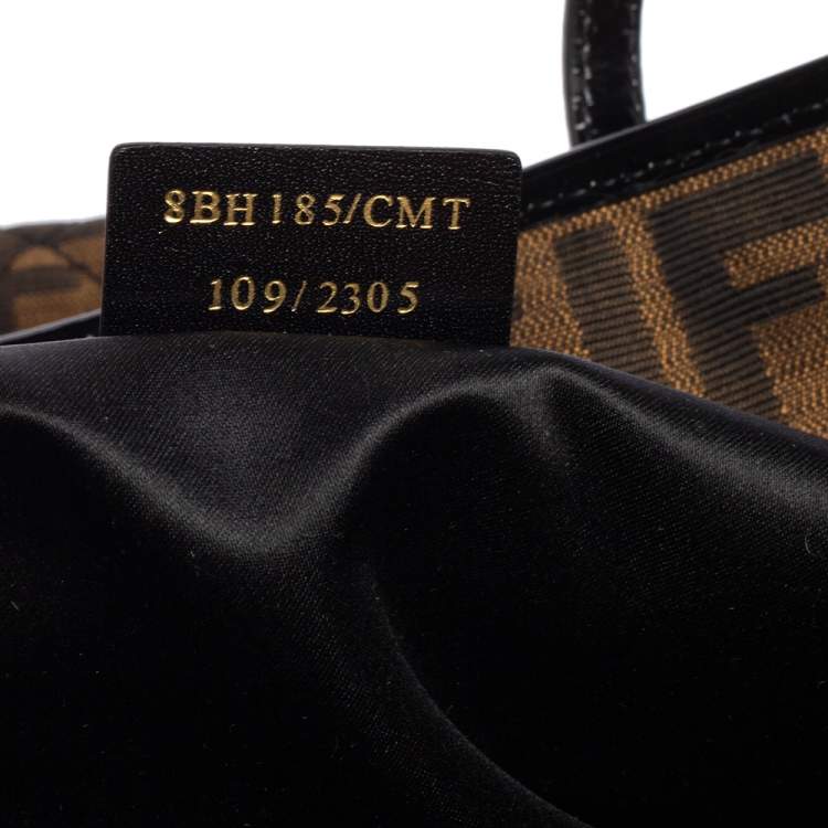 Pre Owned Fendi Tobacco Zucca Fabric Roll Tote