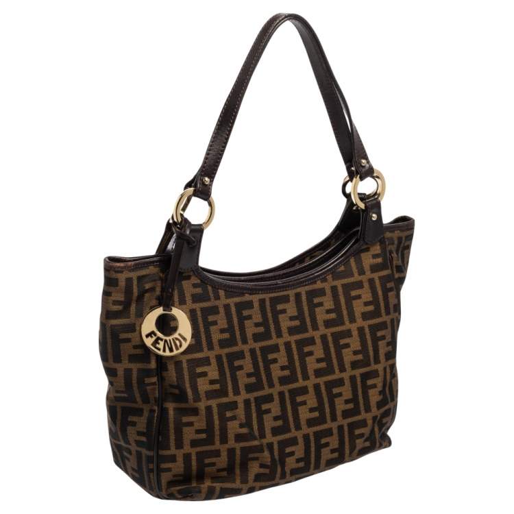 مملوكة مسبقًا Fendi Tobacco Zucca Canvas and Leather Chef Shopper Tote