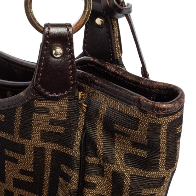 مملوكة مسبقًا Fendi Tobacco Zucca Canvas and Leather Chef Shopper Tote