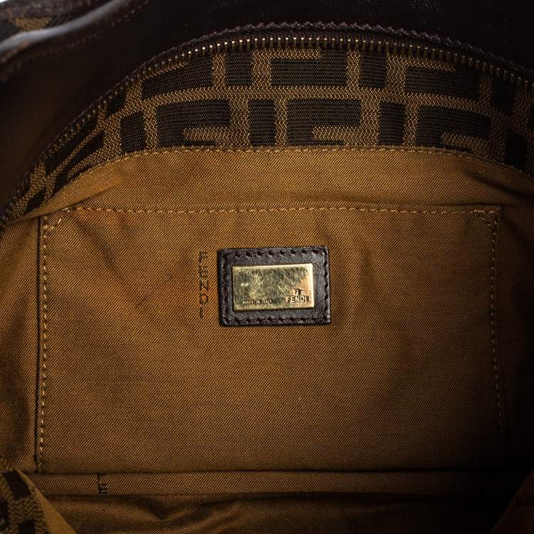 مملوكة مسبقًا Fendi Tobacco Zucca Canvas and Leather Chef Shopper Tote