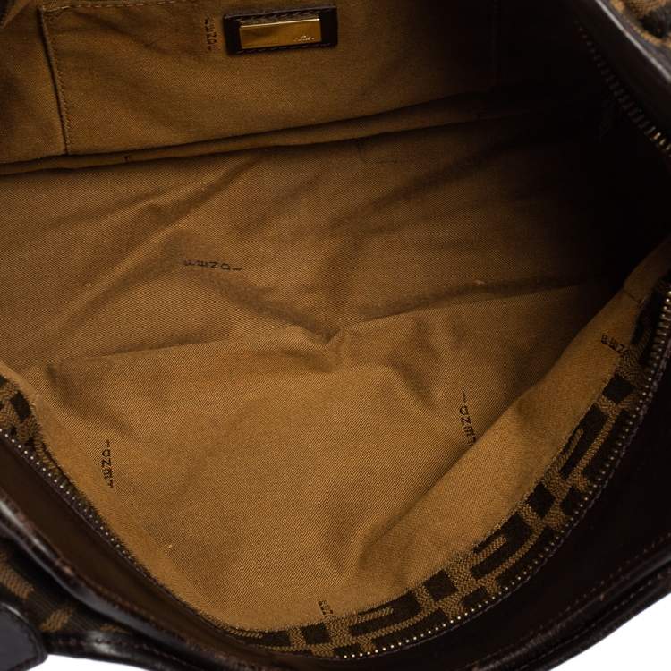 مملوكة مسبقًا Fendi Tobacco Zucca Canvas and Leather Chef Shopper Tote