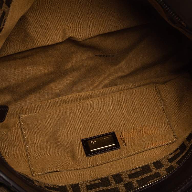 مملوكة مسبقًا Fendi Tobacco Zucca Canvas and Leather Chef Shopper Tote