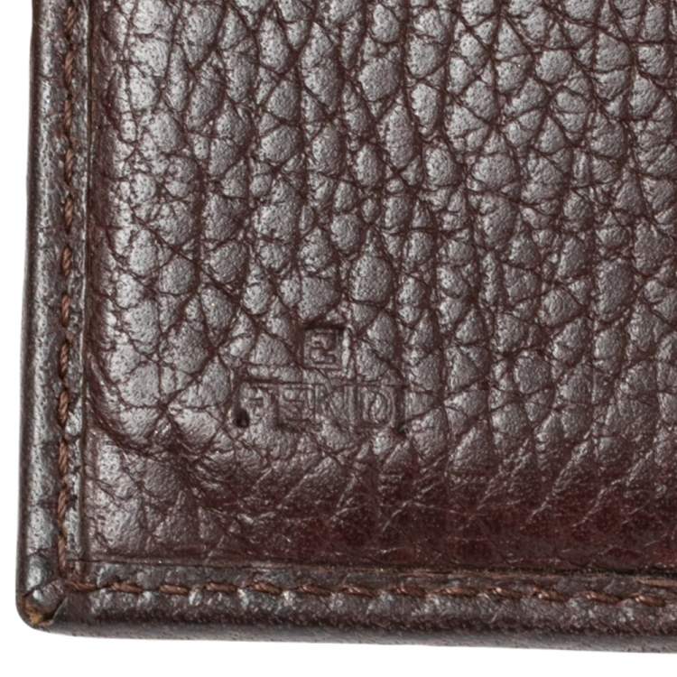 Pre Owned Fendi Tri Color Zuchino Canvas and Leather French Wallet
