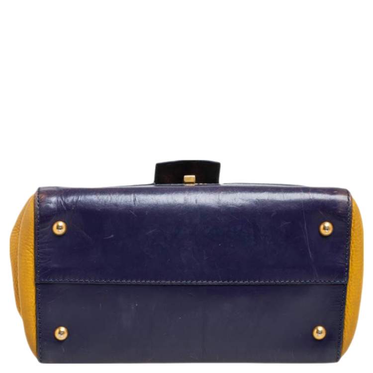 مملوكة مسبقًا Fendi Tricolor Leather Silvana Top Handle Bag