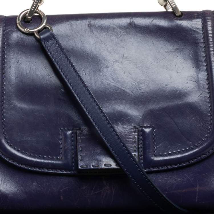 مملوكة مسبقًا Fendi Tricolor Leather Silvana Top Handle Bag