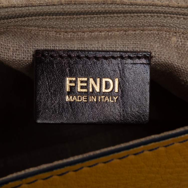 مملوكة مسبقًا Fendi Tricolor Leather Silvana Top Handle Bag
