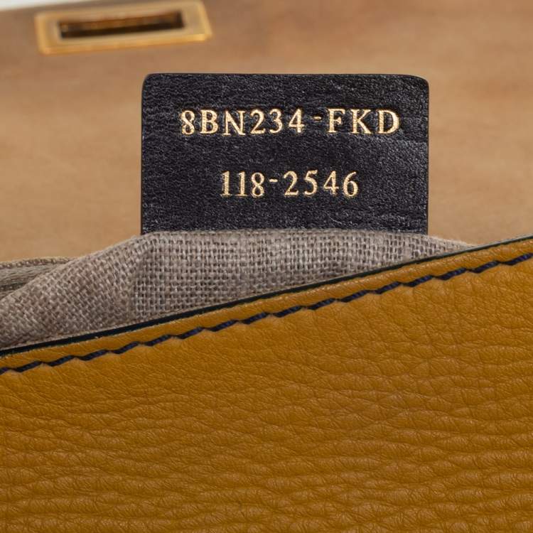 مملوكة مسبقًا Fendi Tricolor Leather Silvana Top Handle Bag
