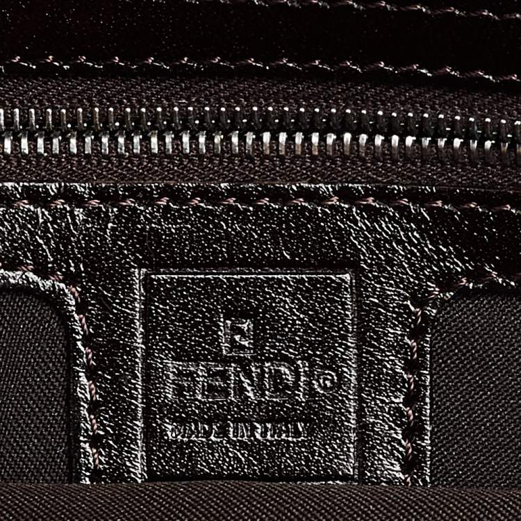 Pre Owned Fendi Brown Zucca Canvas Mamma Baguette Bag