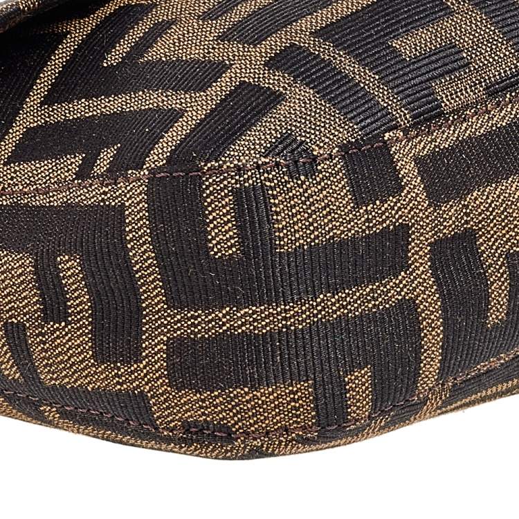 Pre Owned Fendi Brown Zucca Canvas Mamma Baguette Bag