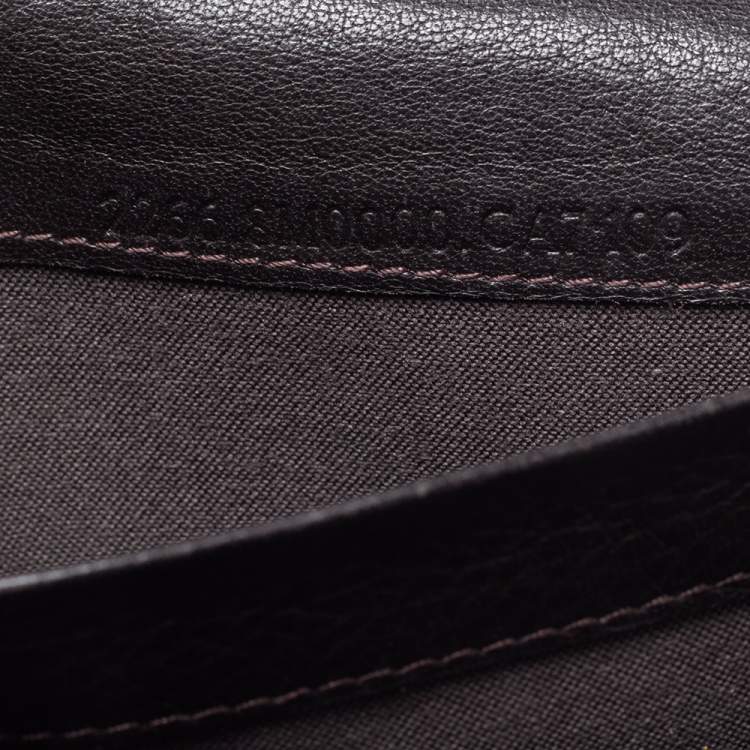 Pre Owned Fendi Tobacco Zucca Canvas and Leather Flap Continental Wallet