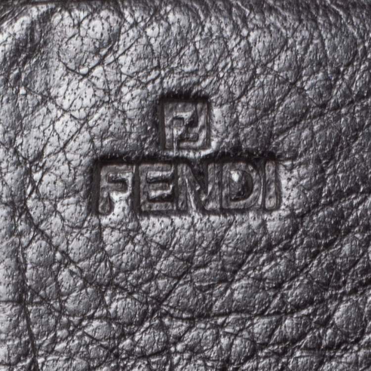 Pre Owned Fendi Tobacco Zucca Canvas and Leather Flap Continental Wallet