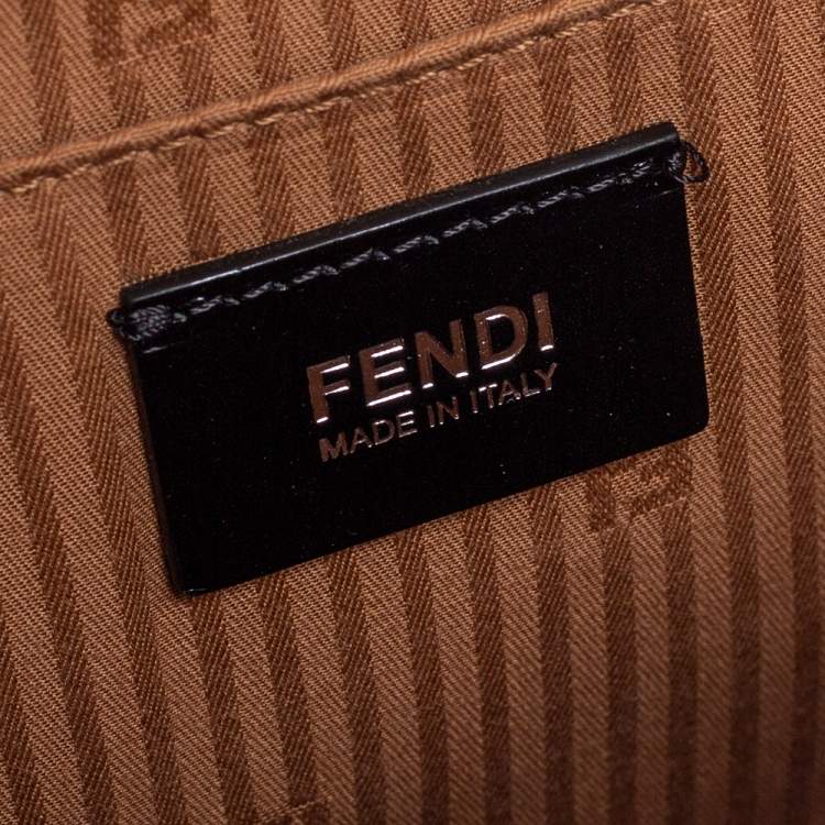 Pre Owned Fendi Tricolor Textured Leather Small Demi Jour Top Handle Bag