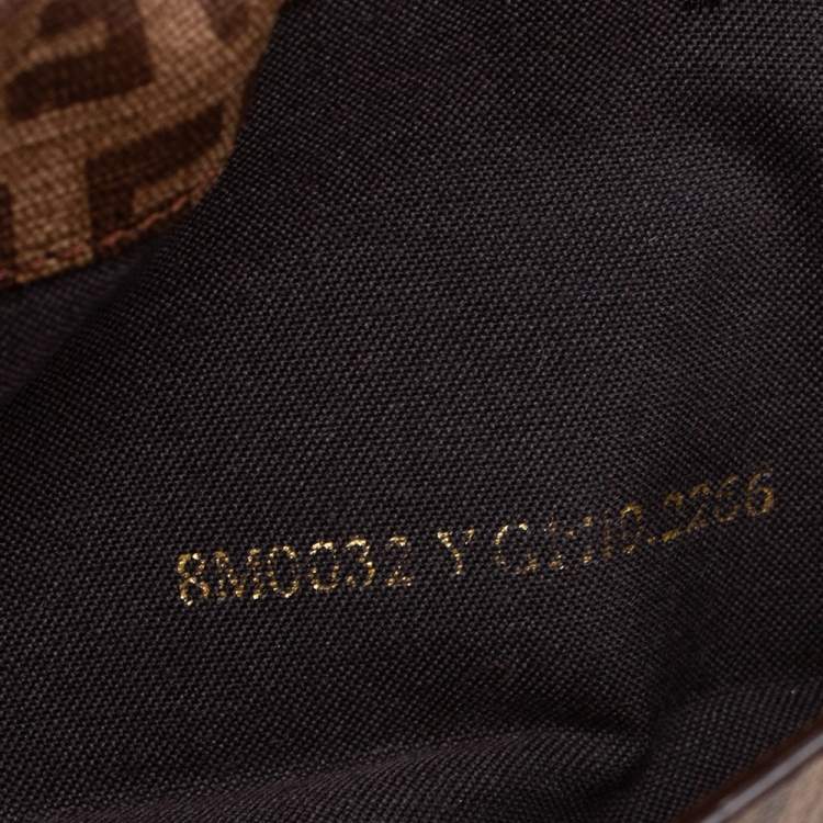 مملوكة مسبقًا Fendi Brown Zucchino Coated Canvas Forever Continental Wallet