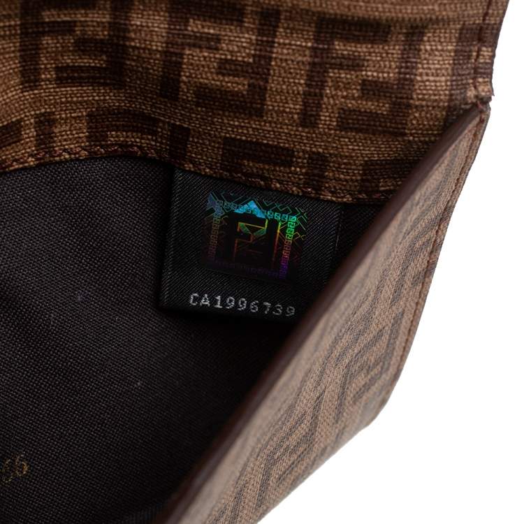 مملوكة مسبقًا Fendi Brown Zucchino Coated Canvas Forever Continental Wallet