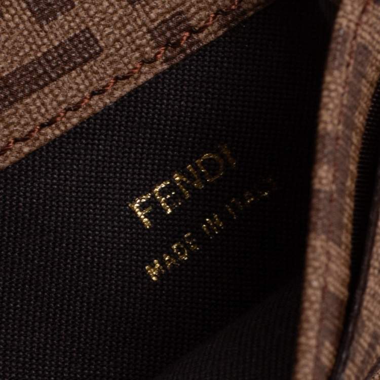 مملوكة مسبقًا Fendi Brown Zucchino Coated Canvas Forever Continental Wallet