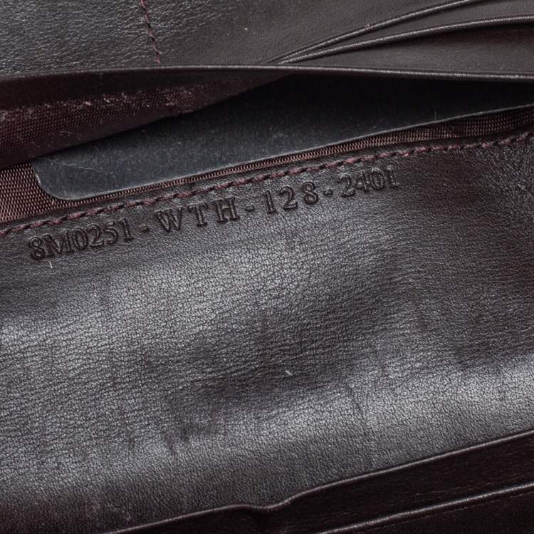 Pre Owned Fendi Tobacco Zucca Canvas Mia Continental Wallet
