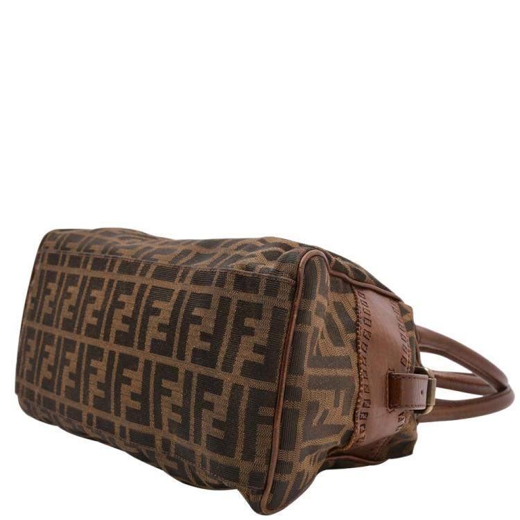 Pre Owned Fendi Brown Zucca Canvas De Jour Bag