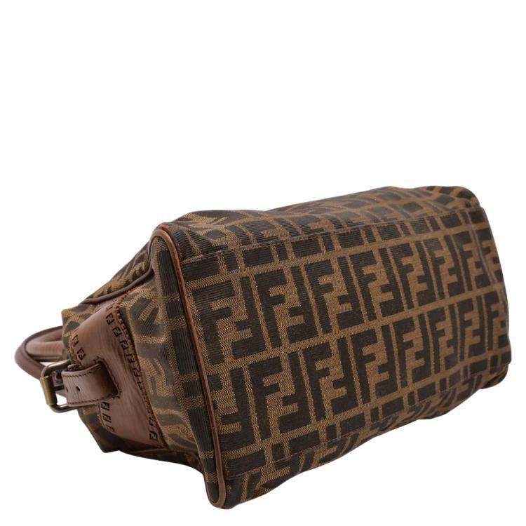 Pre Owned Fendi Brown Zucca Canvas De Jour Bag