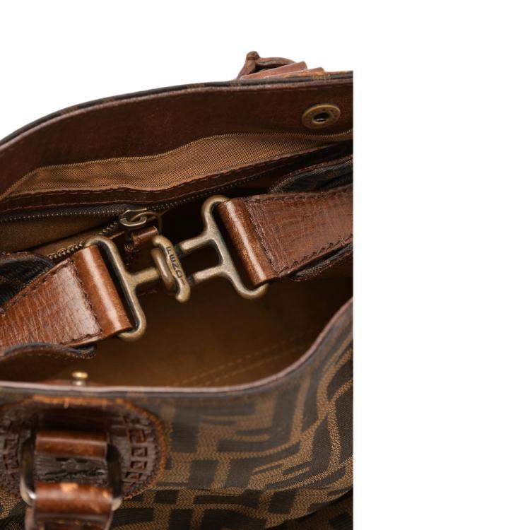Pre Owned Fendi Brown Zucca Canvas De Jour Bag