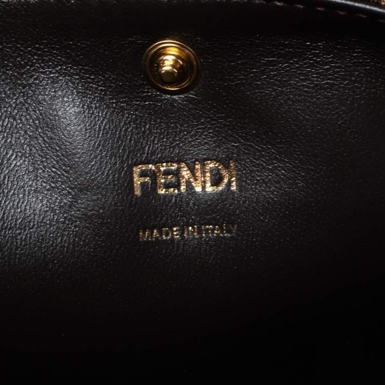 Pre Owned Fendi Green Suede Peekaboo X-Lite Large Top Handle Bag