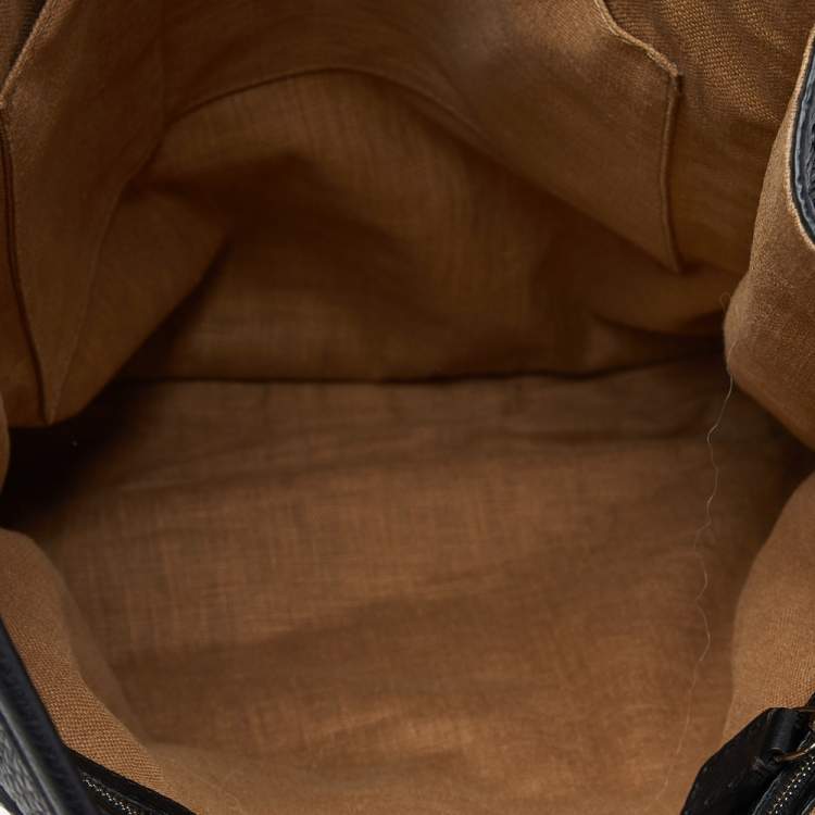 Pre Owned Fendi Black Leather Shopper Tote