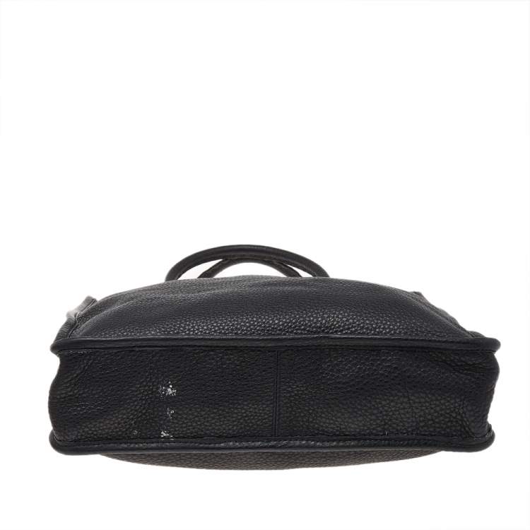 Pre Owned Fendi Black Leather Shopper Tote