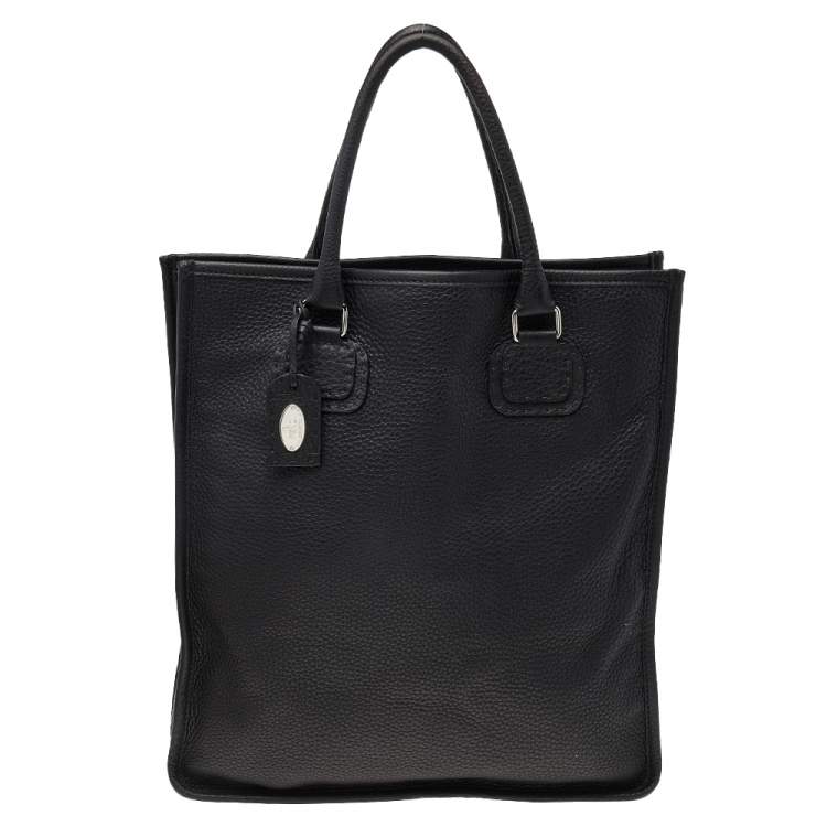 Pre Owned Fendi Black Leather Shopper Tote