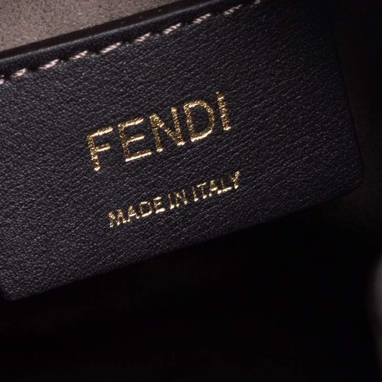 Pre Owned Fendi Green Leather Mini Mon Tresor Drawstring Bucket Bag