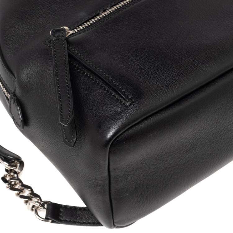 Pre Owned Fendi Black Leather Mini By The Way Backpack