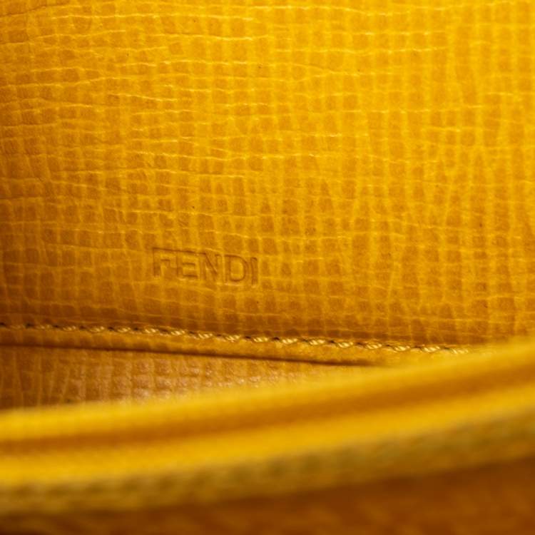 Pre Owned Fendi Tobacco Zucca Coated Canvas Zip Around Wallet