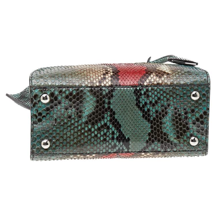 Pre Owned Fendi Multicolor Python Leather Mini 3Jours Tote