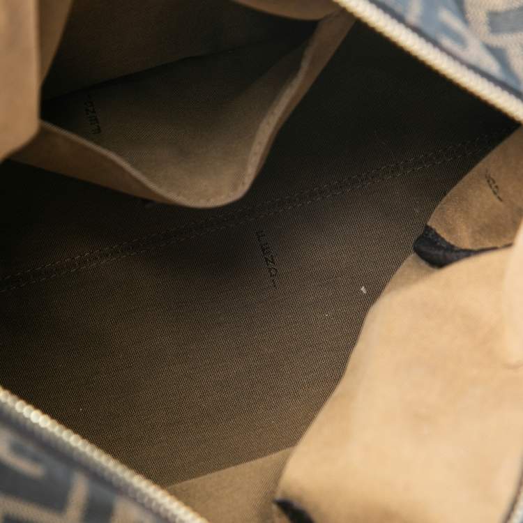Pre Owned Fendi Tobacco Zucca Canvas and Leather Medium Chef Bauletto Bowler Bag