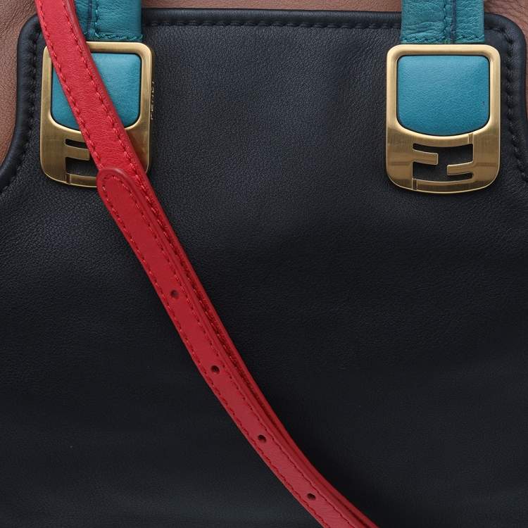 Pre Owned Fendi Multicolor Leather Large Chameleon Tote