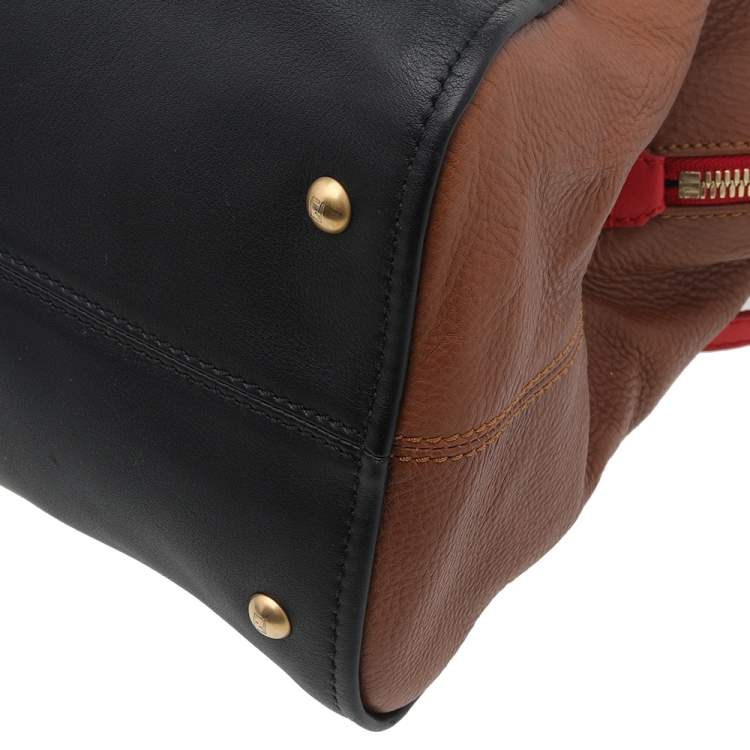 Pre Owned Fendi Multicolor Leather Large Chameleon Tote