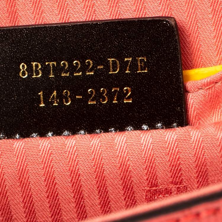 Pre Owned Fendi Coral Leather Small Demi Jour Shoulder Bag