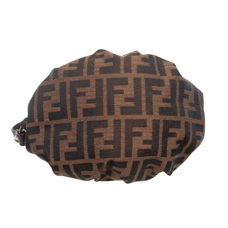 Pre Owned Fendi Tobacco Zucca Canvas and Leather Mini Chef Bag