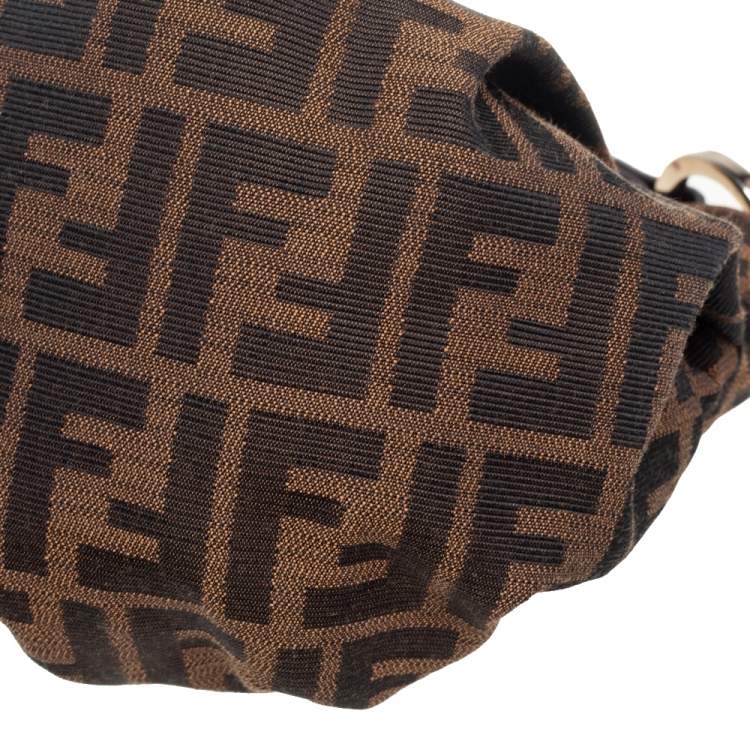 Pre Owned Fendi Tobacco Zucca Canvas and Leather Mini Chef Bag