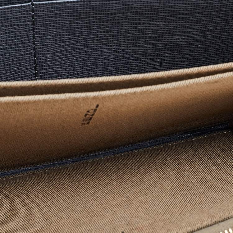 Pre Owned Fendi Grey Leather Zip Around Continental Wallet