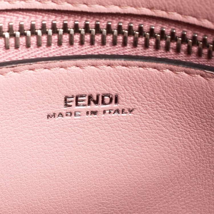 Pre Owned Fendi Tan Leather Large Dotcom Top Handle Bag