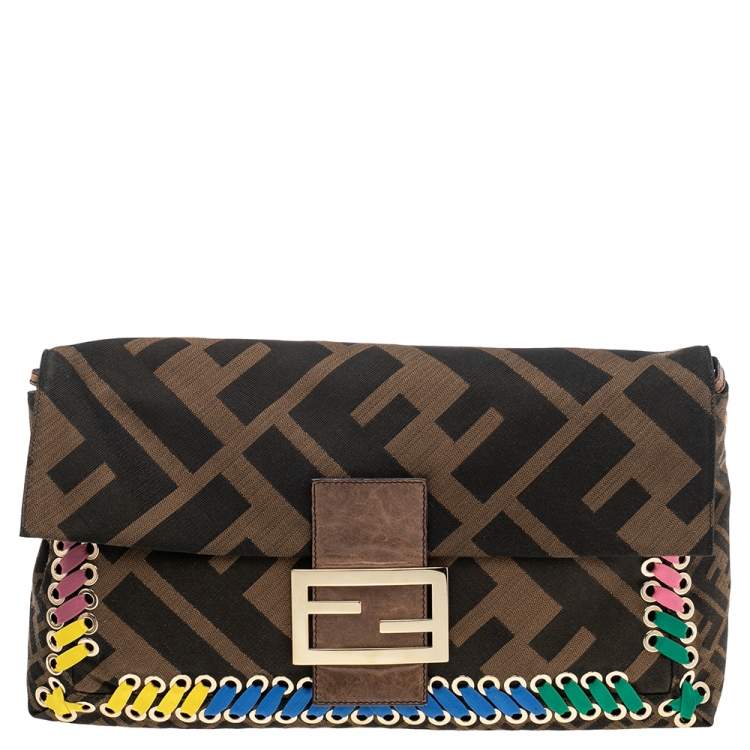 Fendi Tobacco Zucca Canvas Mini Pochette Bag Fendi