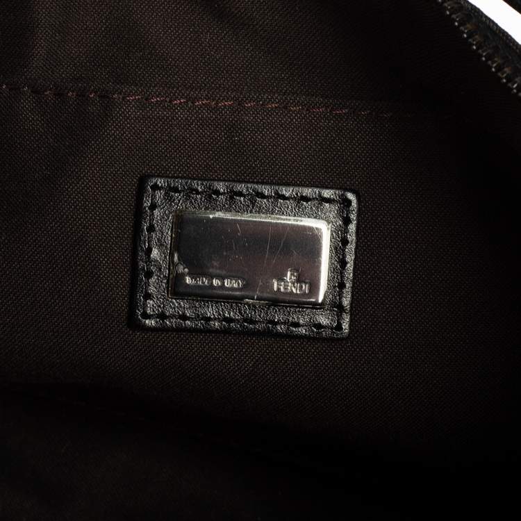 مملوكة مسبقًا Fendi Black Zucchino Canvas Baguette 