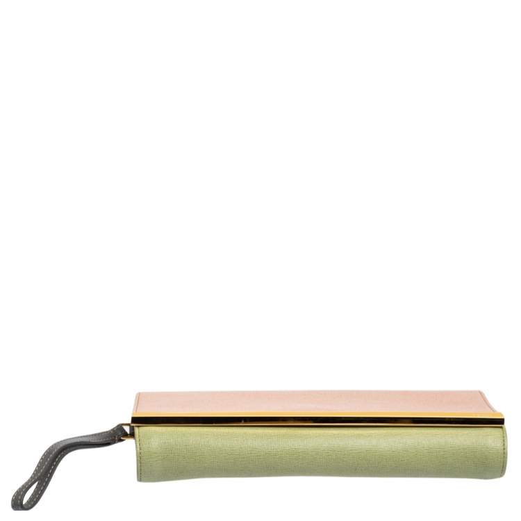 Pre Owned Fendi Multicolor Leather Rush Wristlet Clutch