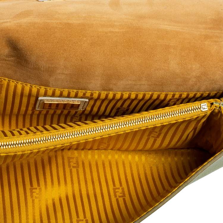 Pre Owned Fendi Multicolor Leather Rush Wristlet Clutch