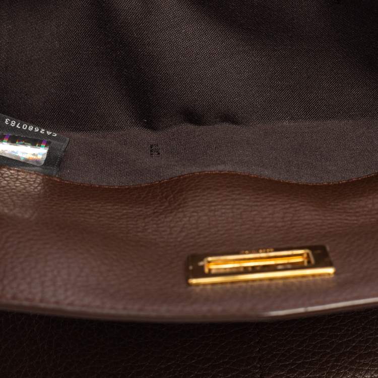 Pre Owned Fendi Tobacco Zucca Canvas and Leather Turnlock Flap Continental Wallet