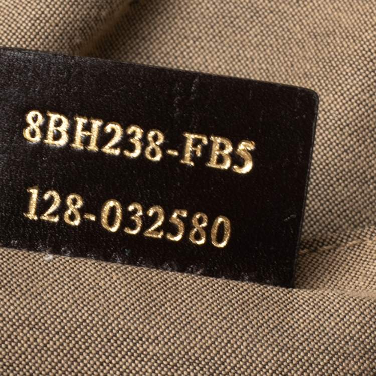 Pre Owned Fendi Brown Zucchino Coated Canvas and Leather Spalmati Tote
