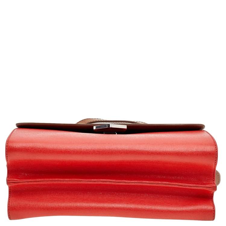 Pre Owned Fendi Multicolor Leather Demi Jour Top Handle Bag