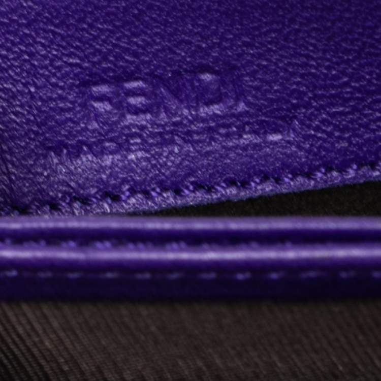 Pre Owned Fendi Multicolor Python Peekaboo Compact Wallet