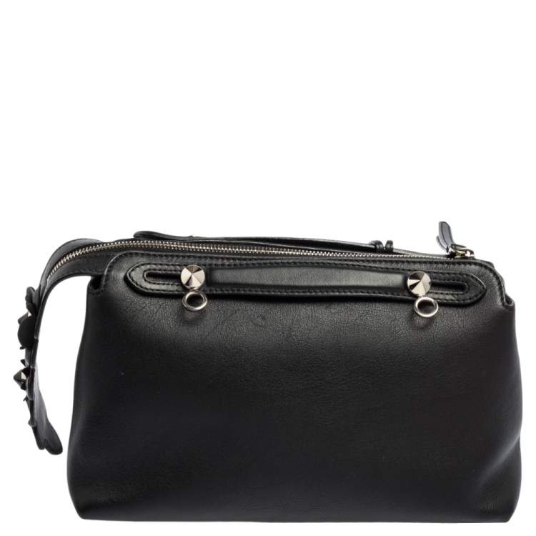 Pre Owned Fendi Black Leather Small By The Way Boston Bag