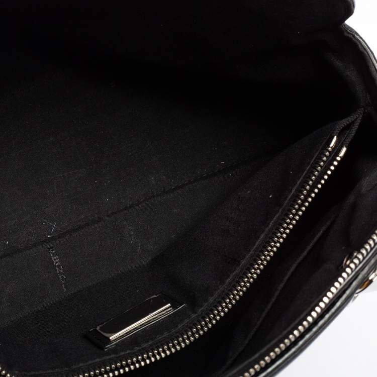 Pre Owned Fendi Black Leather Small By The Way Boston Bag